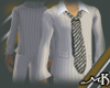 mK Cream Pinstripe Suit