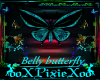 belly butterfly teal