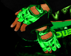 green rave gloves