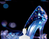 Blue glass heel bg