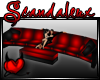|Sx|Red black couch