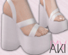 Aki Summer Sandals White
