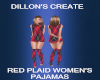 (JD) Red  Plaid Pajamas