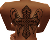 Cross+Wings Back Tattoo