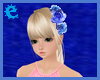 [E] Blue Rose Hair Bow