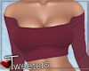 Burgandy Crop Sweater