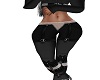 Blk Daisy Net Pants