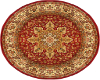 Red Round Oriental Rug