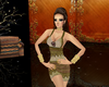 XL~ Brown & Gold Dress