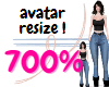 Avatar 700% resizer