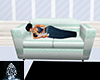 Blue Lace Baby Nap Couch