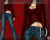 sweater & jeans ~ red