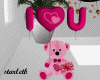 Pink Bear With Balloons