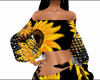 skirt blk long sunflower