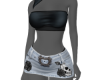 Black denim set