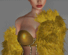 Gold Mini Fur Coat