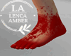 Horror blood feet