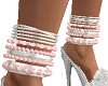 Silver n Pink Anklets