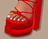 Platform Sandals Red