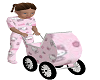 Toddler with doll buggy