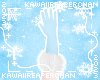 K| Santa Fur Gloves Sky