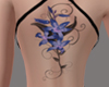 Blue Orchid Back Tattoo