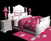 {D} Pink White Bed