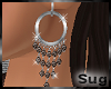 Sug*Blk/SilverHoopNBeads