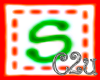 C2u letter S sticker