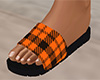 Orange Sandals Plaid (F)