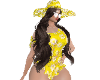 yellow daisy swimsuit