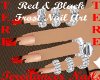 Red/Blk Frost Nail Art