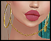 Gold Hoops+chain