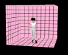 pink checker cube