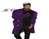 Purple Casual Coat