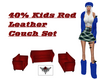 40% Red  Kid Couch