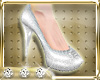 $$$ Silver Sequin Pumps