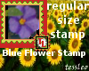 Reg Blue Flower Stamp