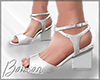 [Bw] White Toe Sandals
