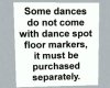 Dance Marker Sign