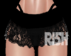 R | Black lace skirt