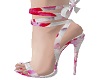 Flower Lace up Stilleto