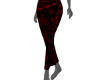 Silk Floral Red Skirt