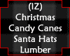 Candy Canes Santa Hats