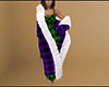 Purple Fur Robe Plaid F