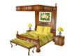 Alluring Pine Canopy Bed