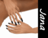 Small hands black nails 