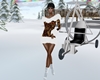 Fur Trimmed Winter Dress