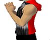 male red and black vest