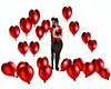 Valentine pose hearts